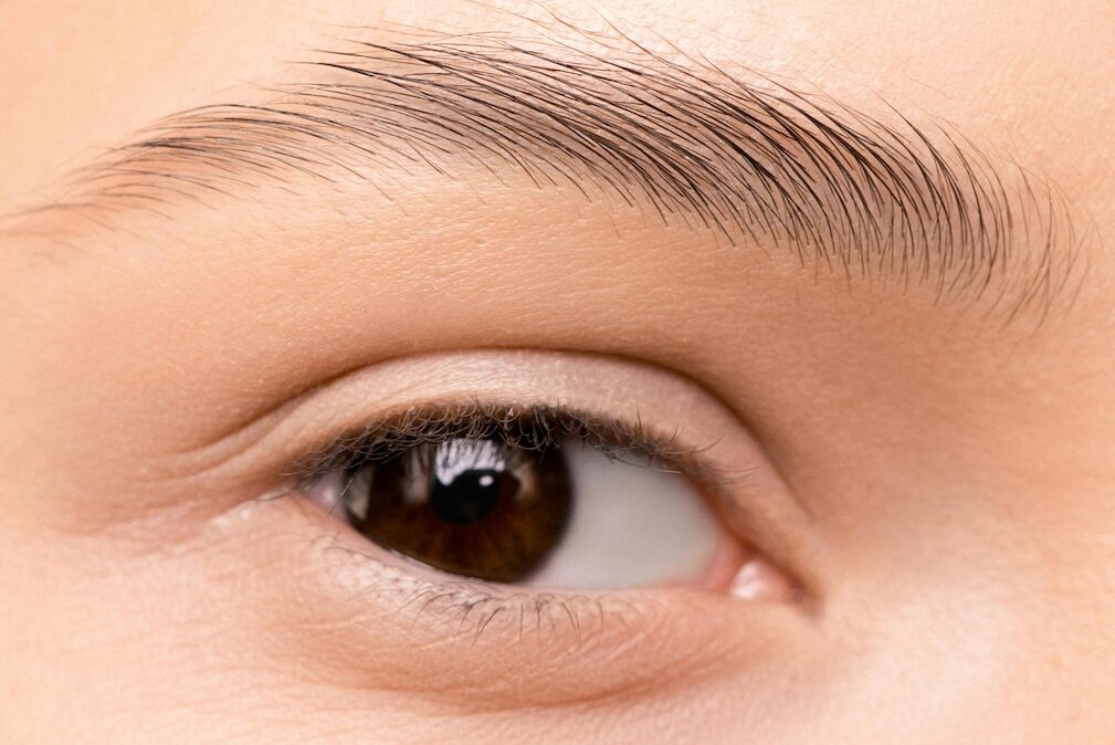 A close-up of a patient's smoothed outer eye after crow's feet treatment in Rockville.